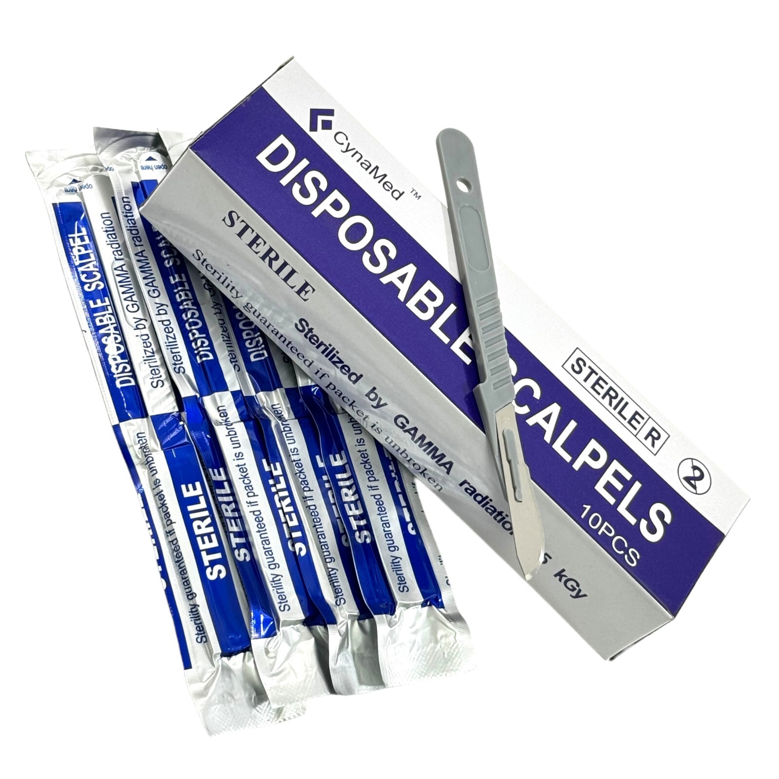 Dermaplaning, Acne Removal, Podiatry Single-Use Disposable Scalpel #22 -Sterile