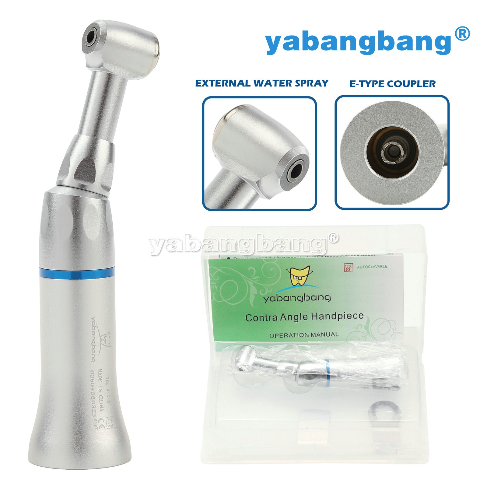 NSK Style Dental Push Button Slow Low Speed Contra Angle Handpiece PAD CA 2.35mm
