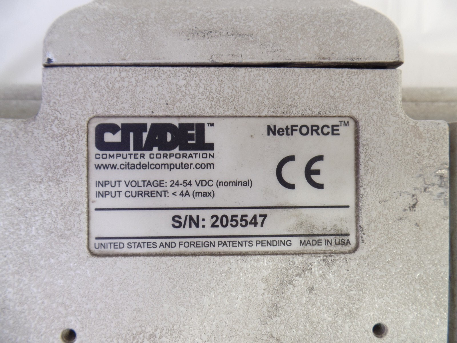 Citadel Netforce Rugged Industrial Computer Monitor Screen, For PARTS/ REPAIR