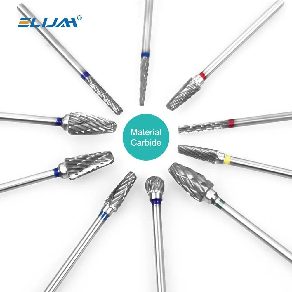 Dental Lab Polishing Bur Drills Tungsten Steel Carbide Burs Burrs 2.35MM 10 Pcs