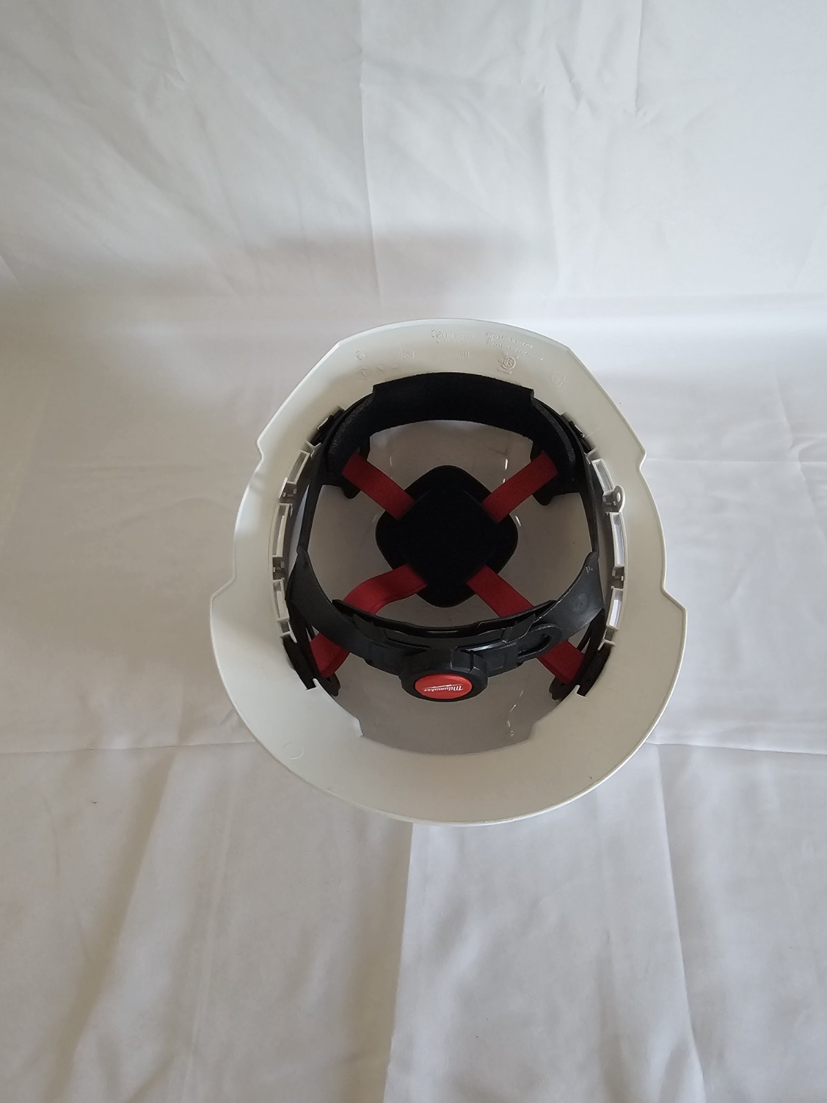White Safety Hard Hat with Ratchet Suspension Harness, MPN Does Not Apply