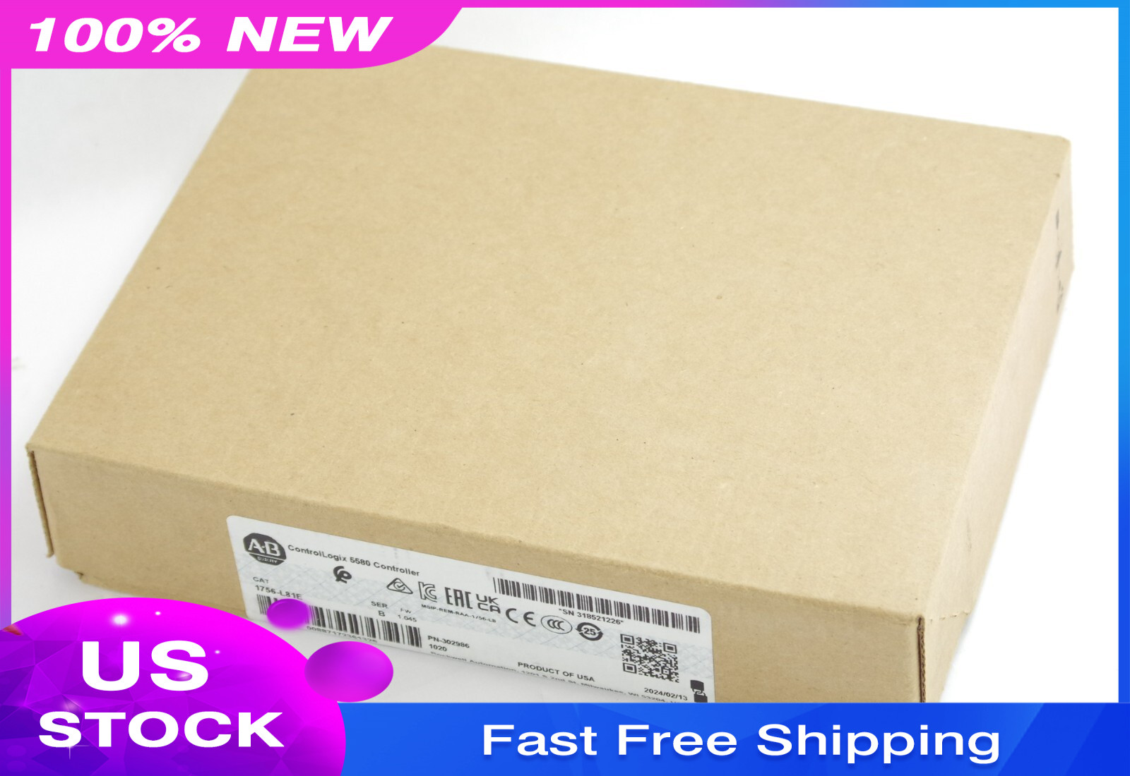 2024-25 Allen-Bradley 1756-L81E /B ControlLogix Processor – New Suplus (Sealed)