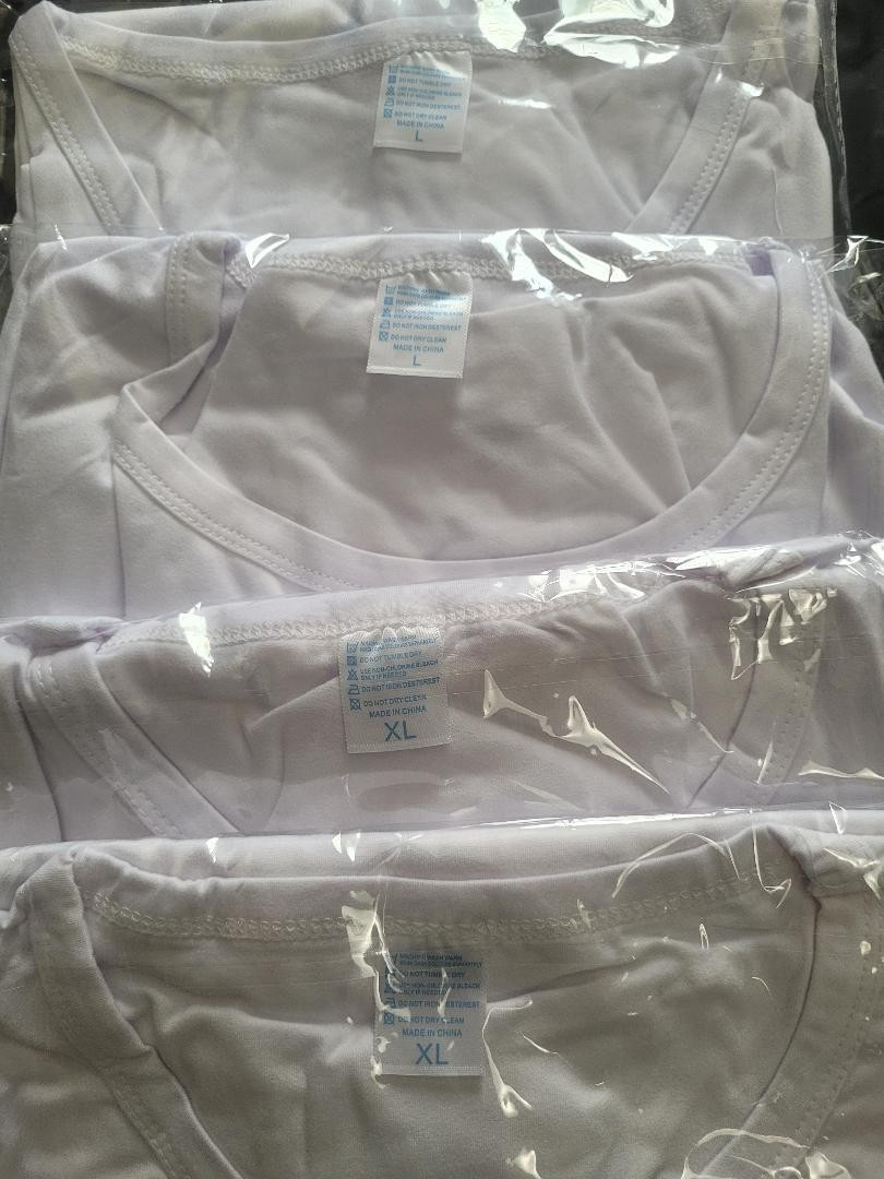 Lot of 10 Blank White Sublimation T-shirts 100% Polyester Unisex