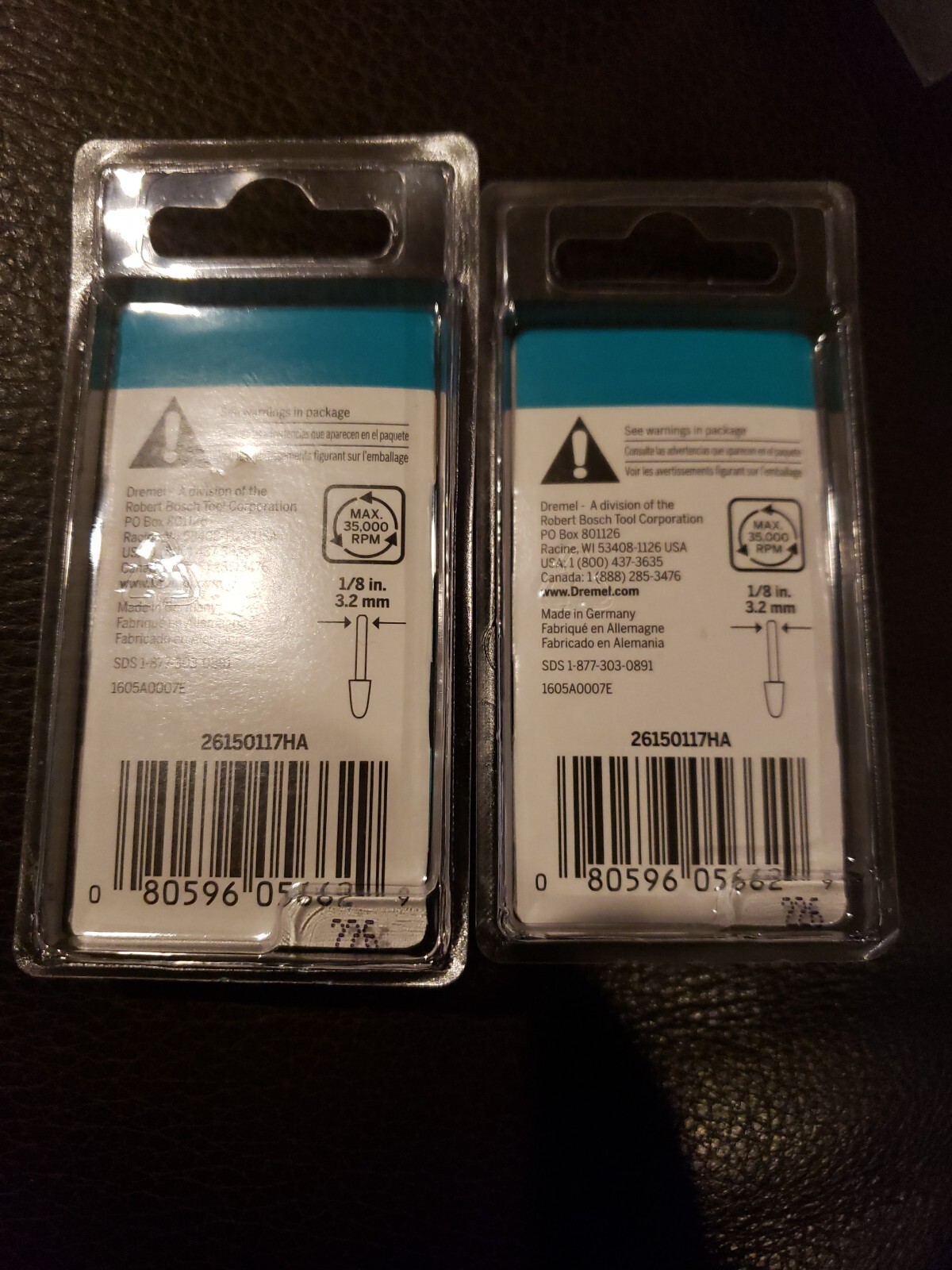 Dremel 117HP Carving and Engraving Bit 2 Pack 6.4 mm (1/4″) Ball Nose Lot of 2