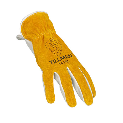 2- Tillman 1414 Grain Pearl Cowhide Split Leather Drivers Protective Work Gloves
