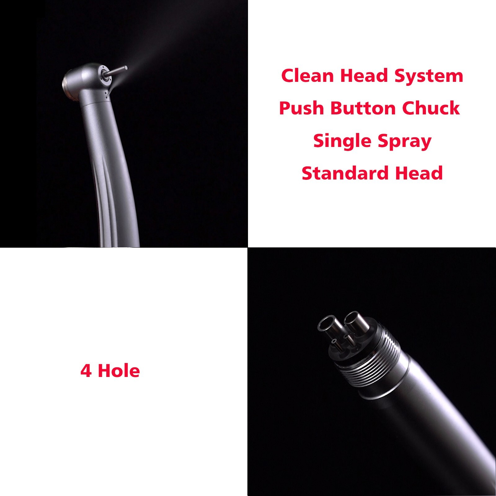 10 SANDENT NSK Style Dental High Speed Handpiece Push Button Standard Head 4Hole
