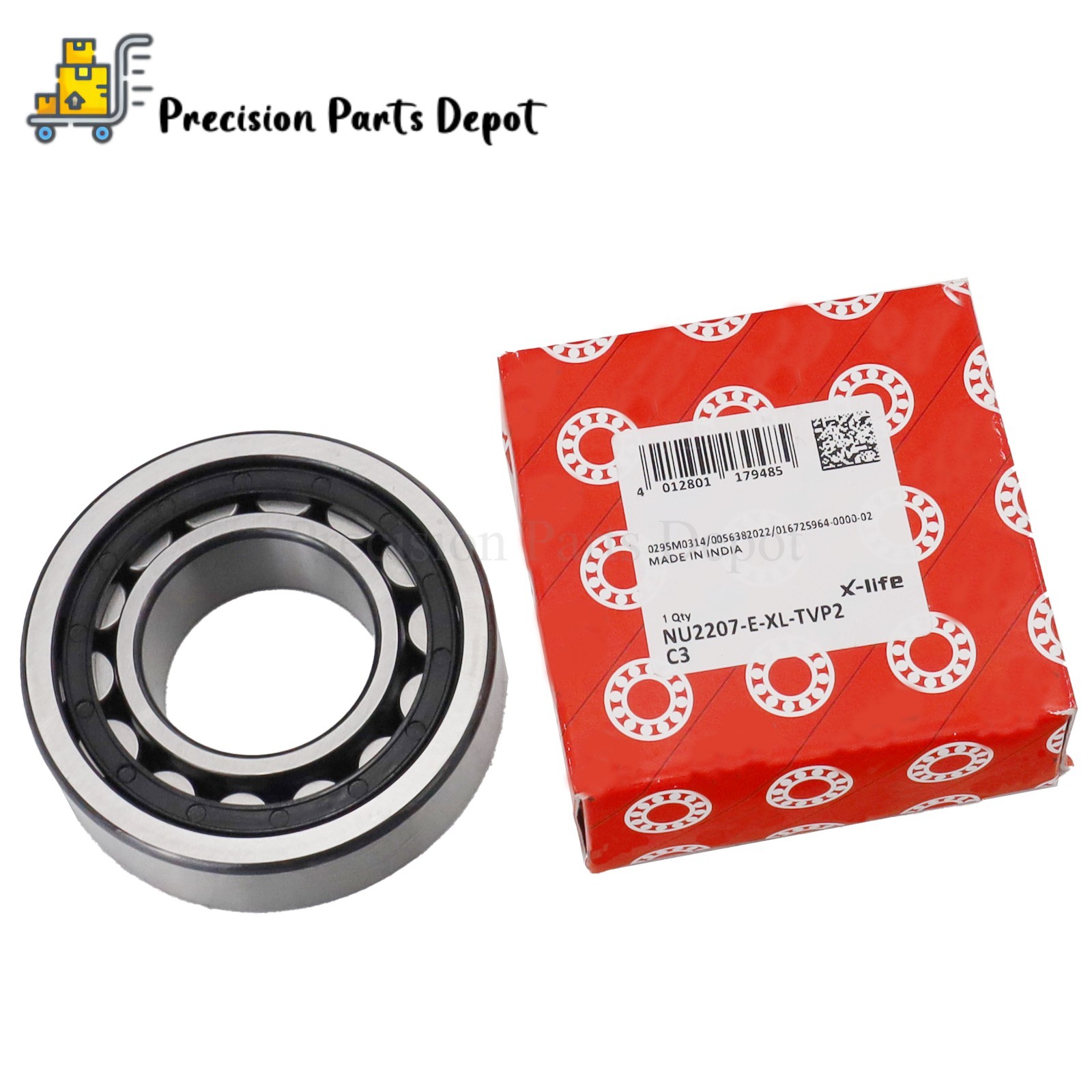 Fits FAG NU2207 E XL TVP2 C3 Cylindrical Roller Bearing 35x72x23mm