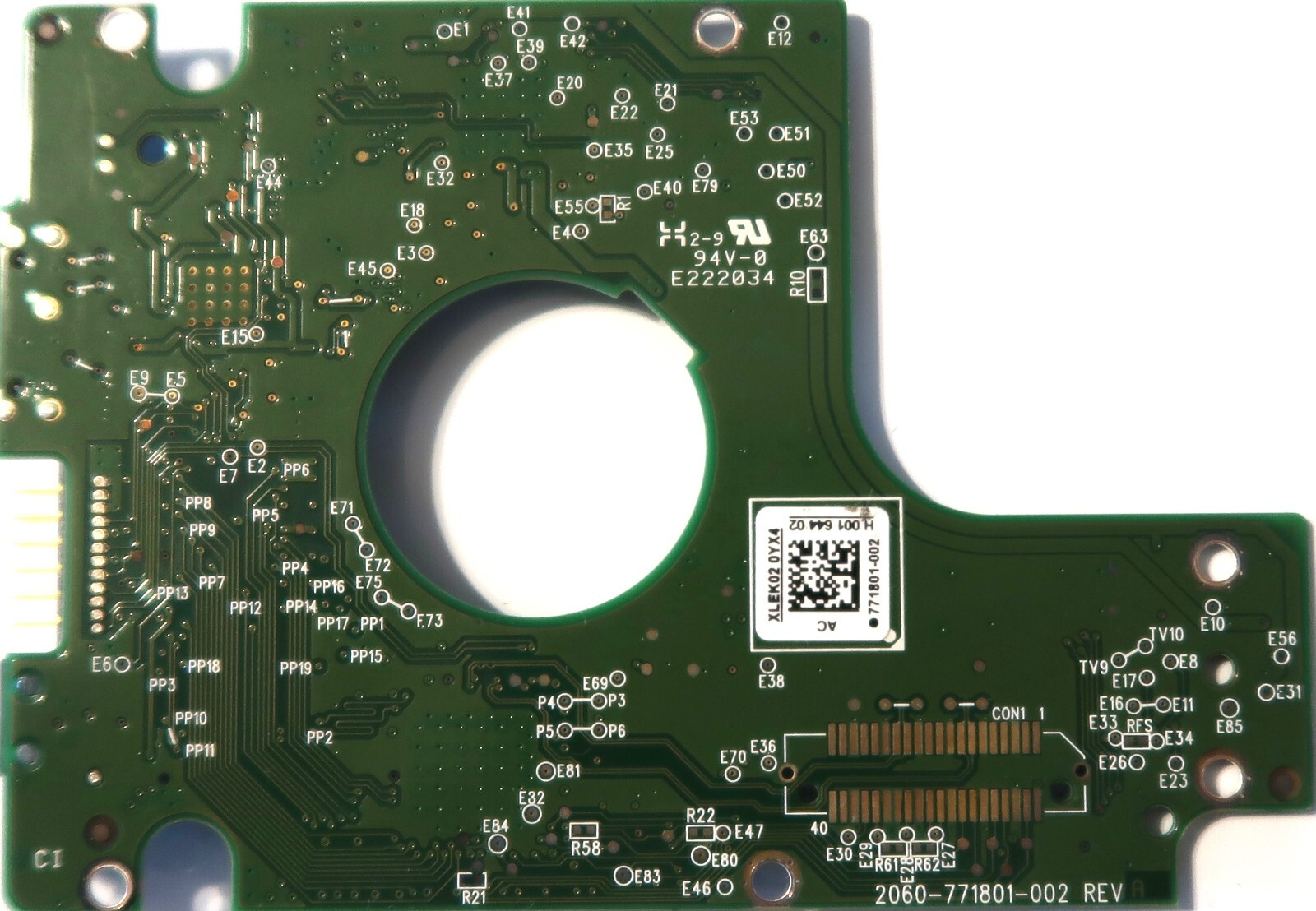 WD WD5000BMVW-11S5XS0 771801-002 AC 2060-771801-002 REV A 500gb Malaysia USB PCB