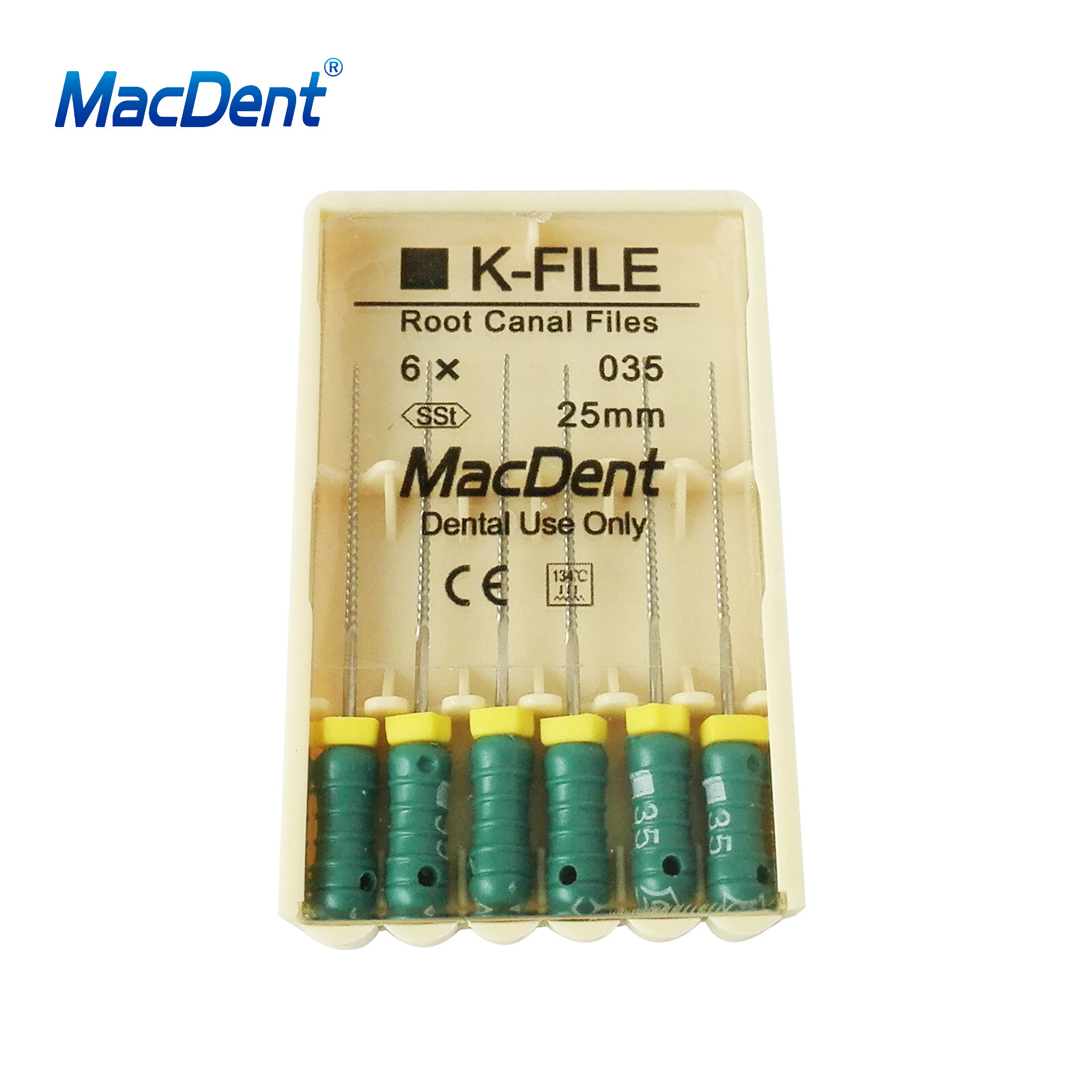 MacDent Limas de endodoncia manual dental K-Files acero inoxidable 21/25/31mm