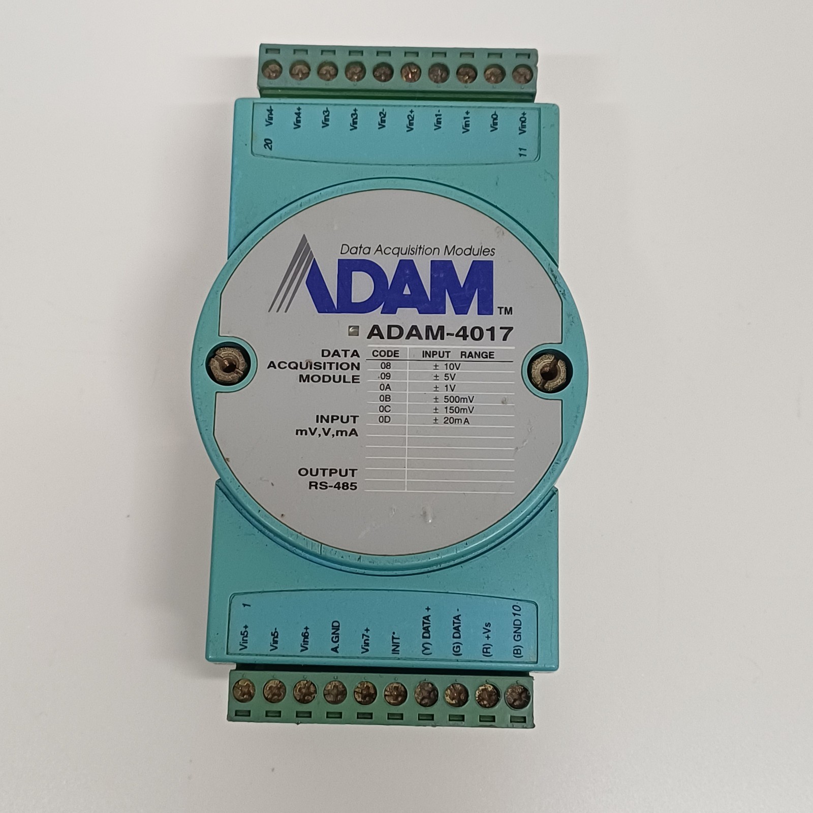 Advantech ADAM-4017 Analog Input Data Acquisition Module RS-485 USED