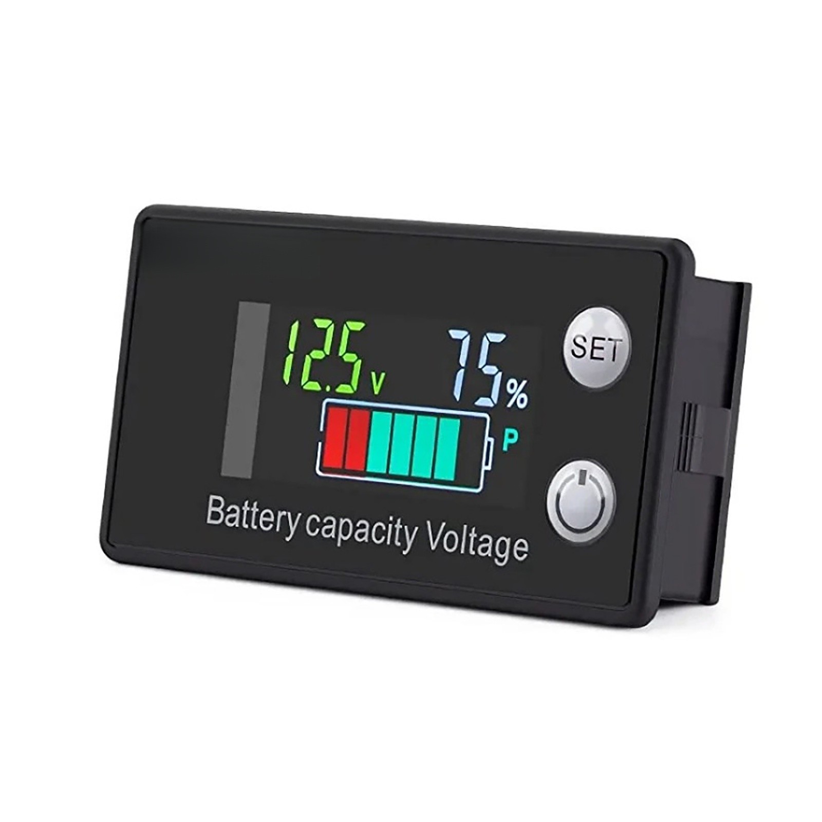 Battery Monitor Meter With LCD Display 12v 24v 36v 48v 60v 72v For Marine Boat
