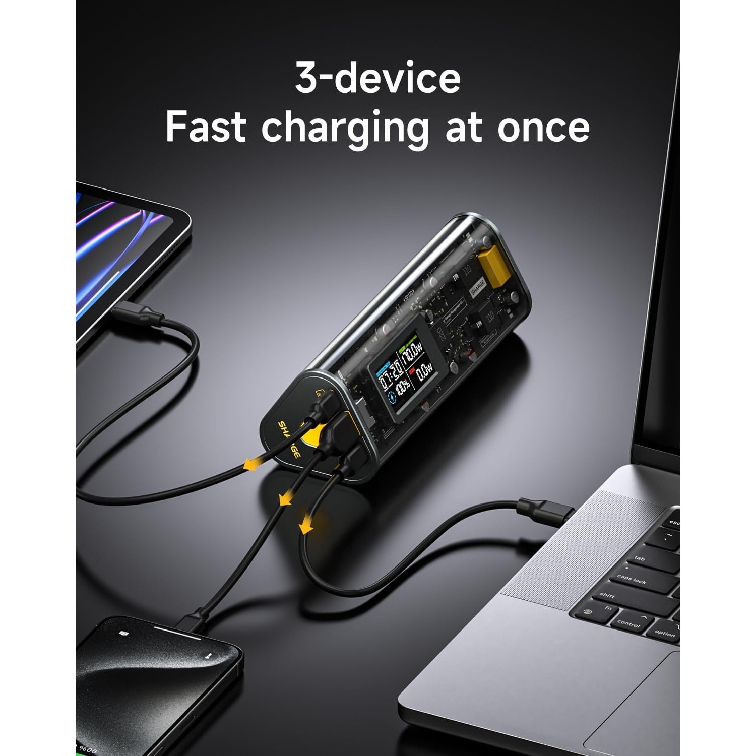 SHARGEEK 170 Power Bank, 140W Portable Charger 24000mAh/86.4Wh