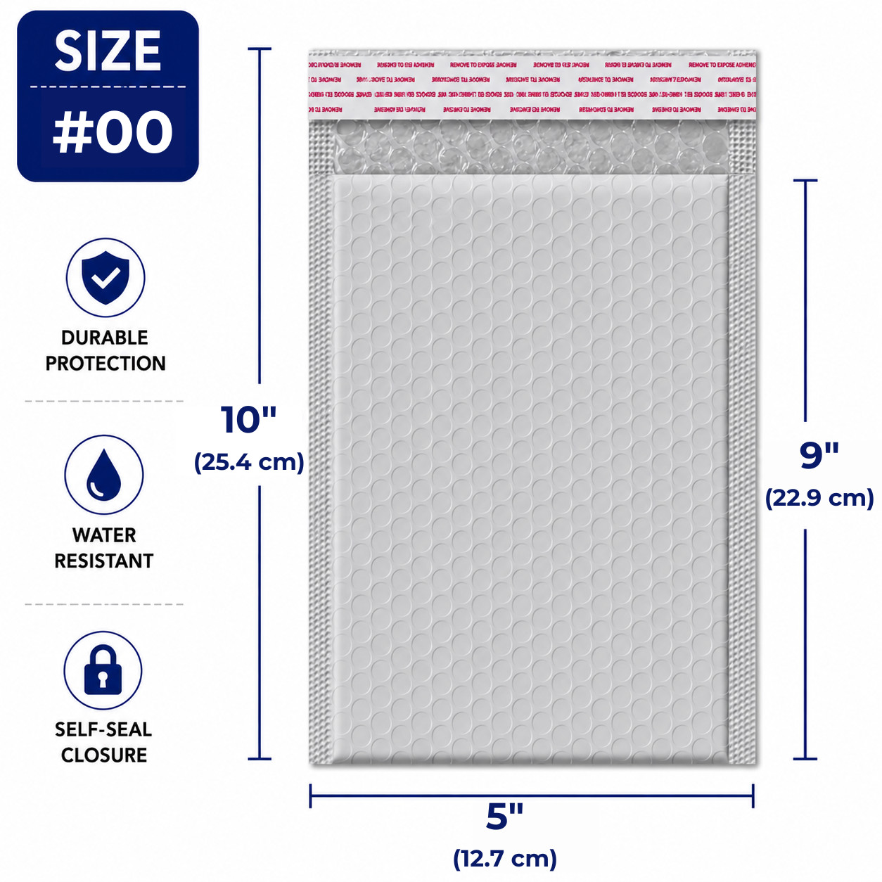 Poly Bubble Mailers Cushion Shipping Envelopes Self Adhesive Mailers Bags Gray