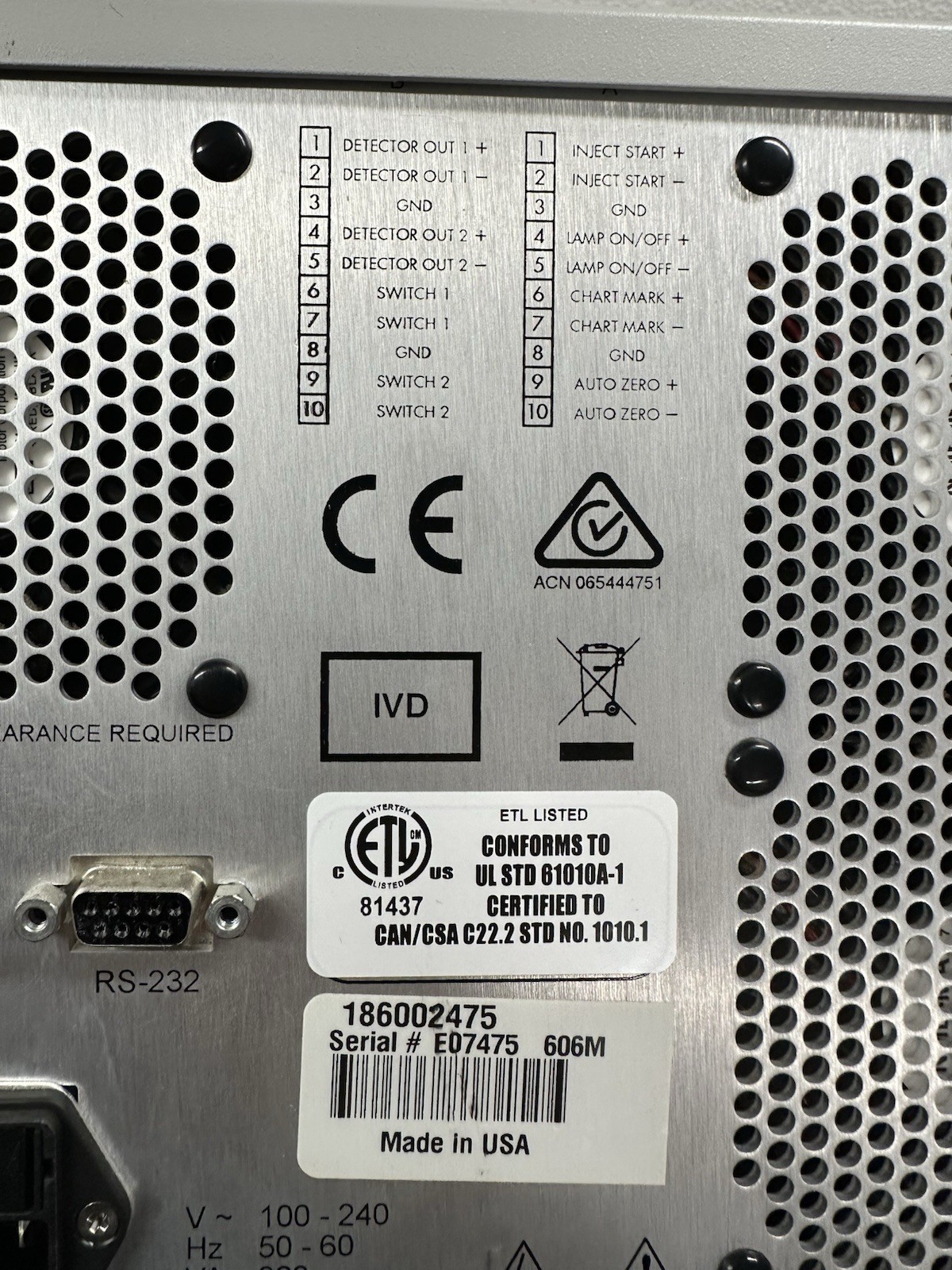 Waters 2475 HPLC Fluorescence Detector