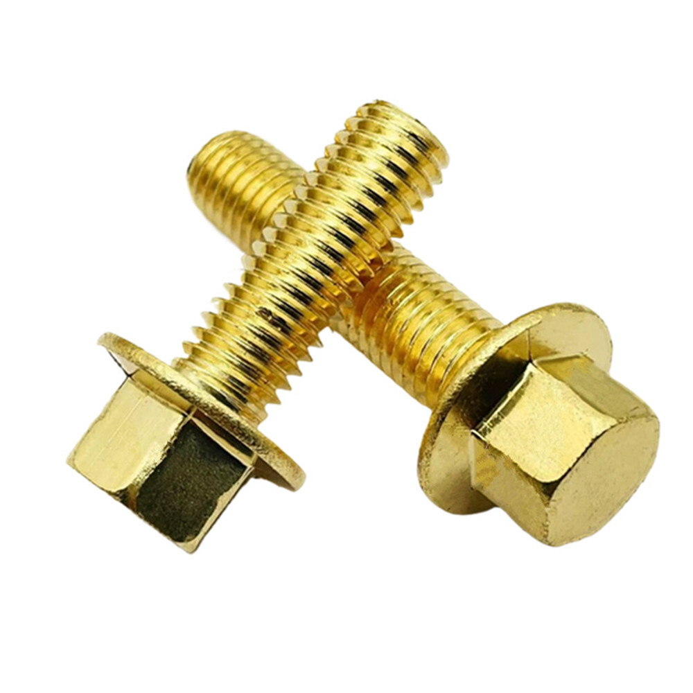 Brass Hexagon Flange Bolts Hex Flange Head Screws M8 M10 M12