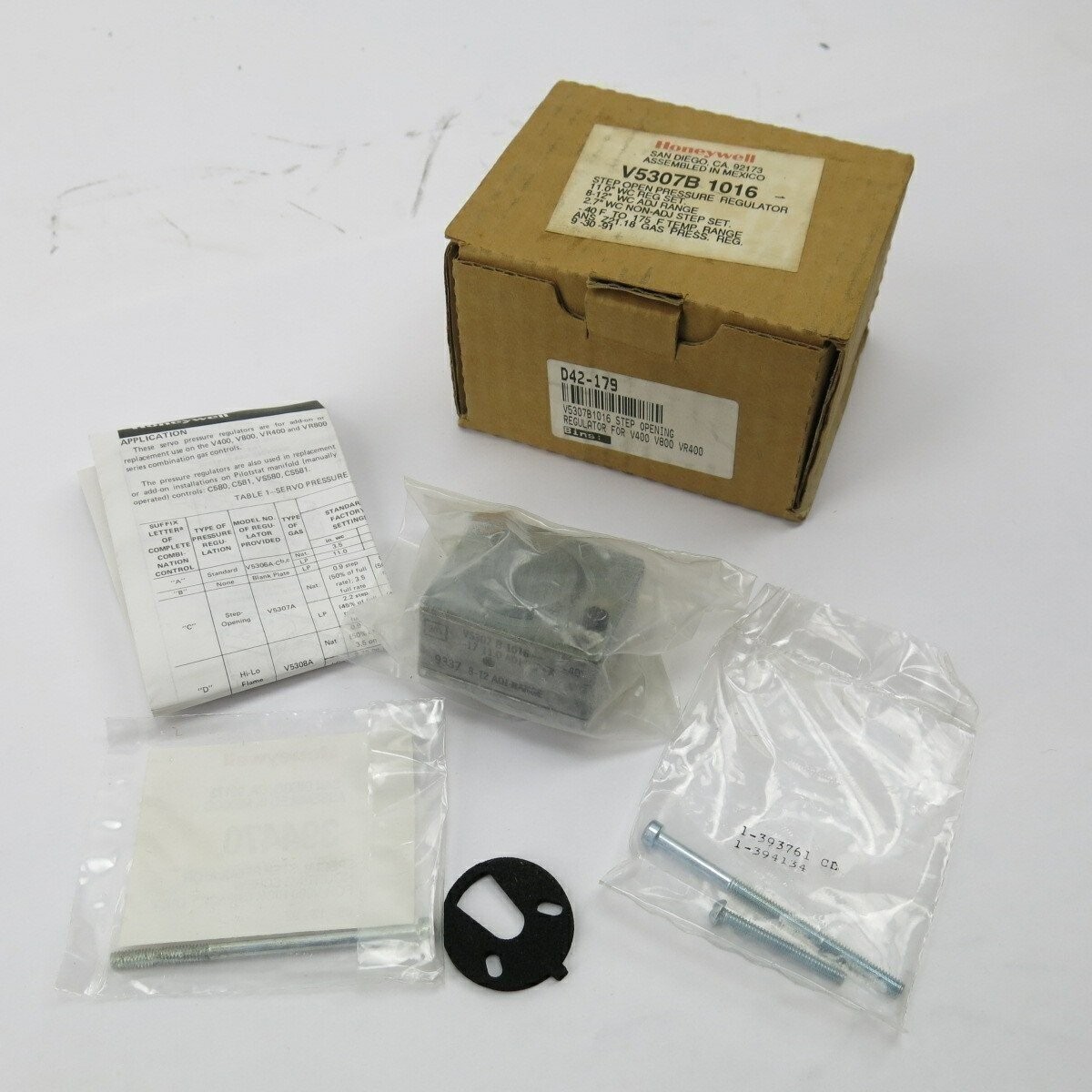 Honeywell V5307B 1016 Step Opening Regulator 11.0″ W C Reg Set New