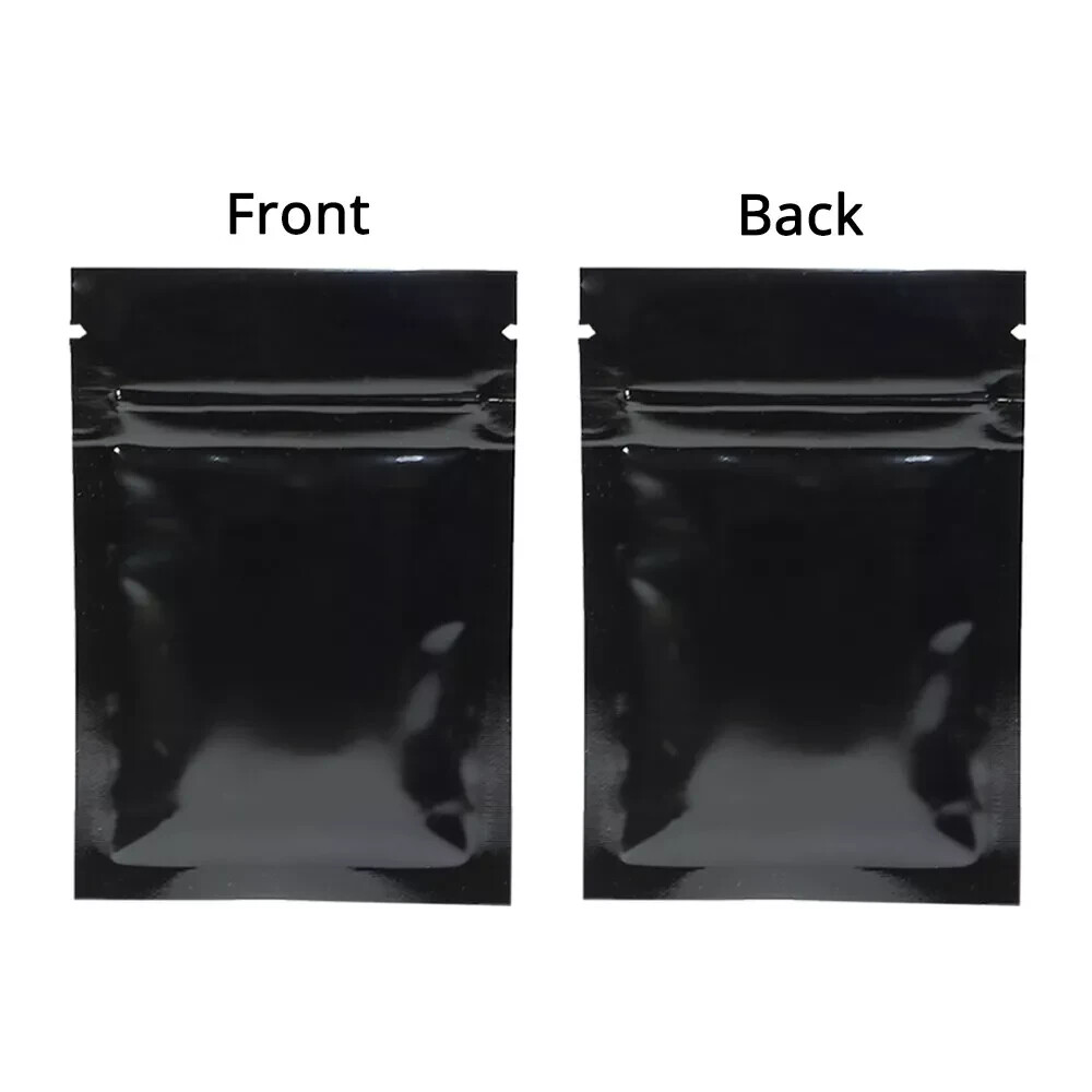 Hot Sale Reclosable Glossy Foil Mylar Bags Zip Seal Zipper Top Lock Bags HS01