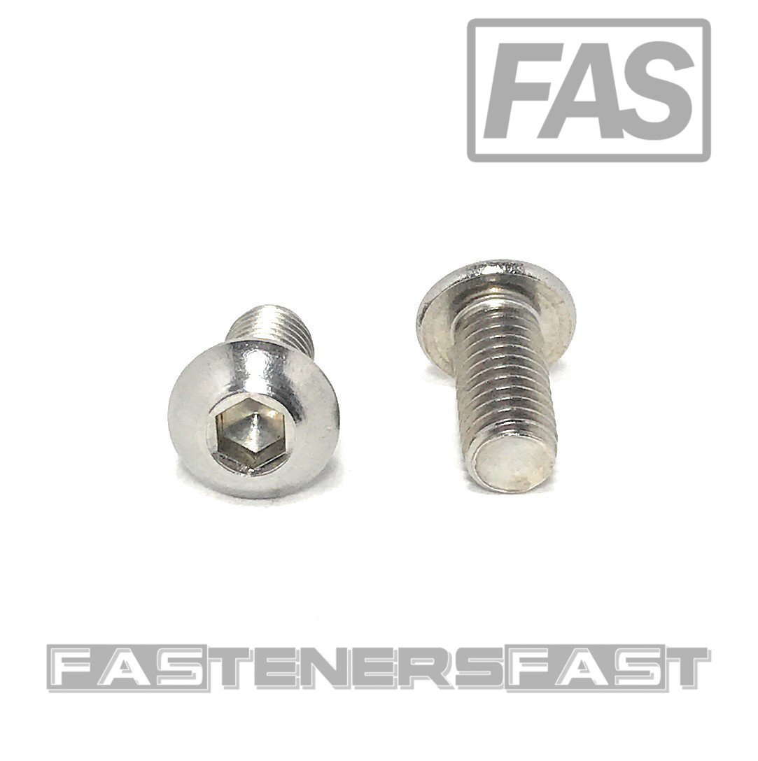 (10) M8 x 1.25 x16 Stainless Steel Button Head Socket Cap Screws ISO7380 M8-1.25