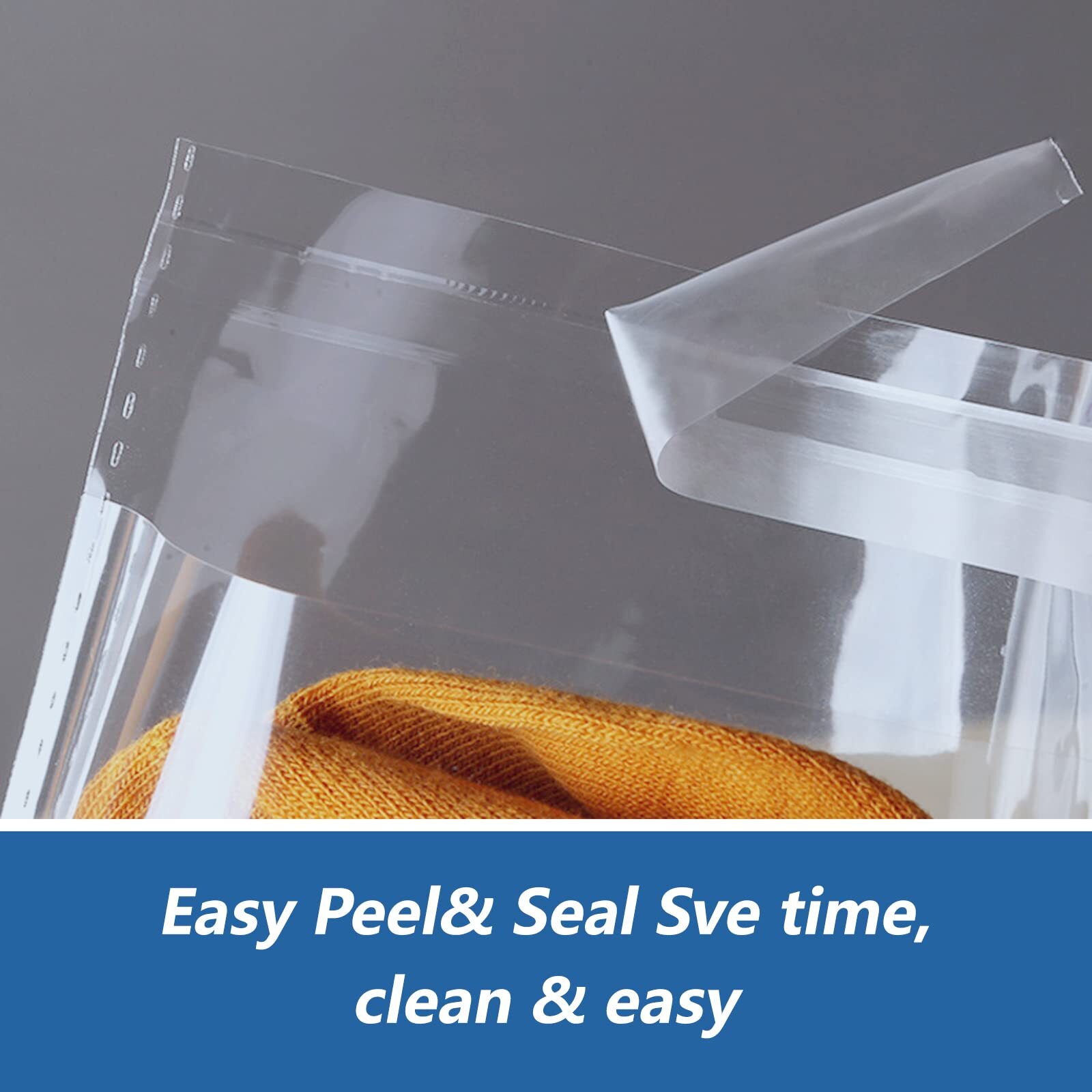 9″ x 12″ 500 Count Clear Cellophane Bag Self Sealing Cello Documents Clothing