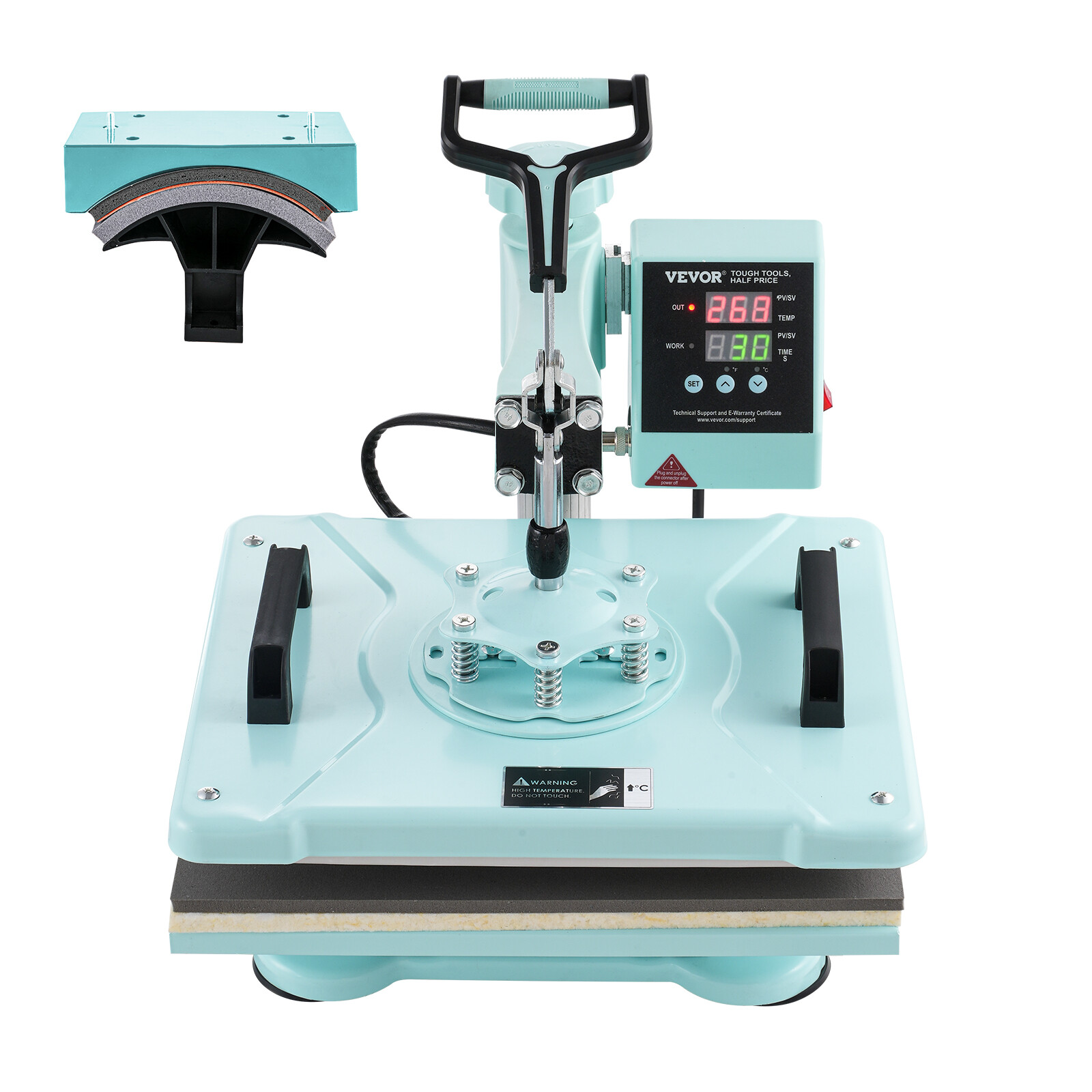 VEVOR Heat Press Machine 12×15 in 2 in 1 Heat Transfer Machine for T-Shirts Hats