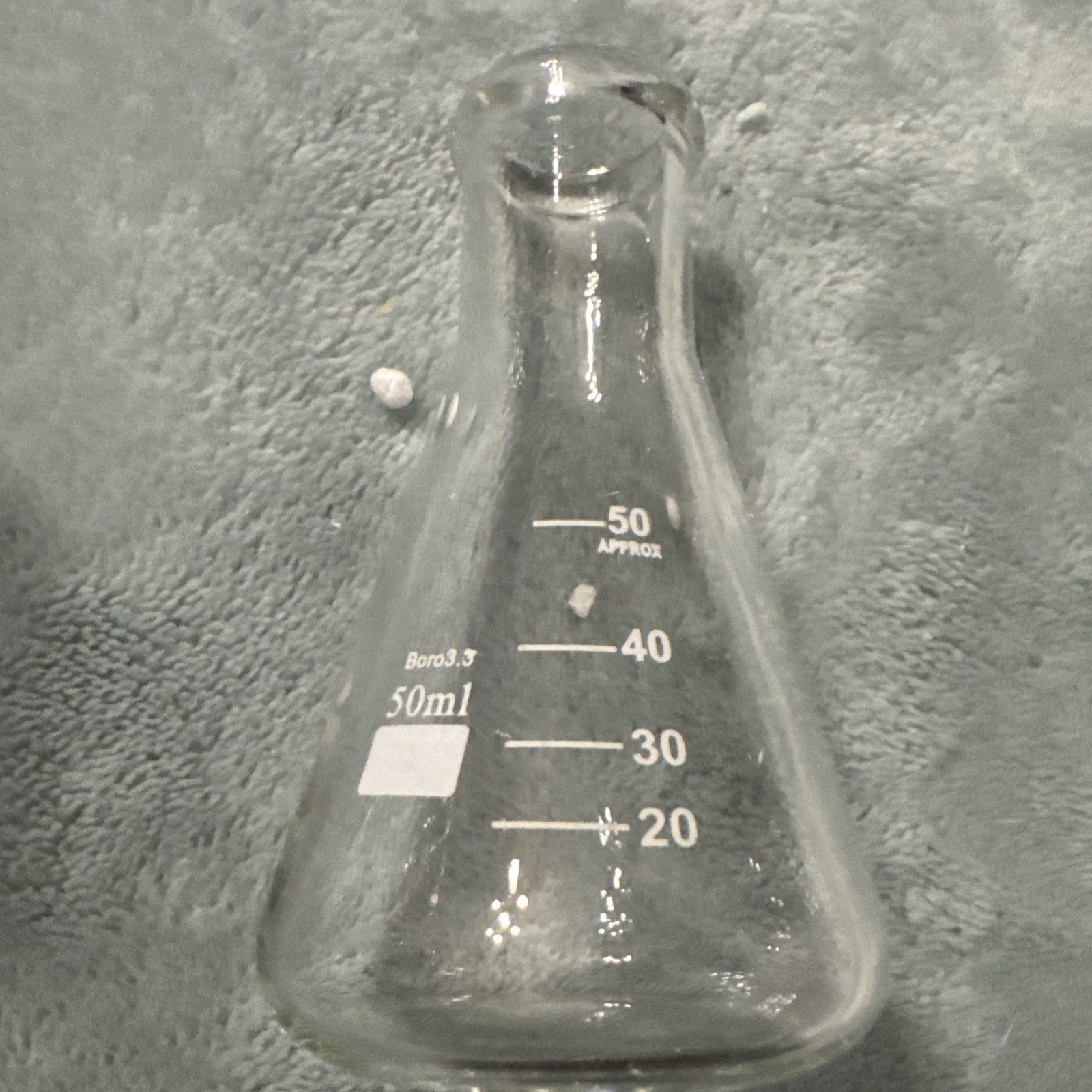 Set Of 7 Narrow Mouth Glass Erlenmeyer Flasks, 50/100/150/200/250/300/ 500 ml