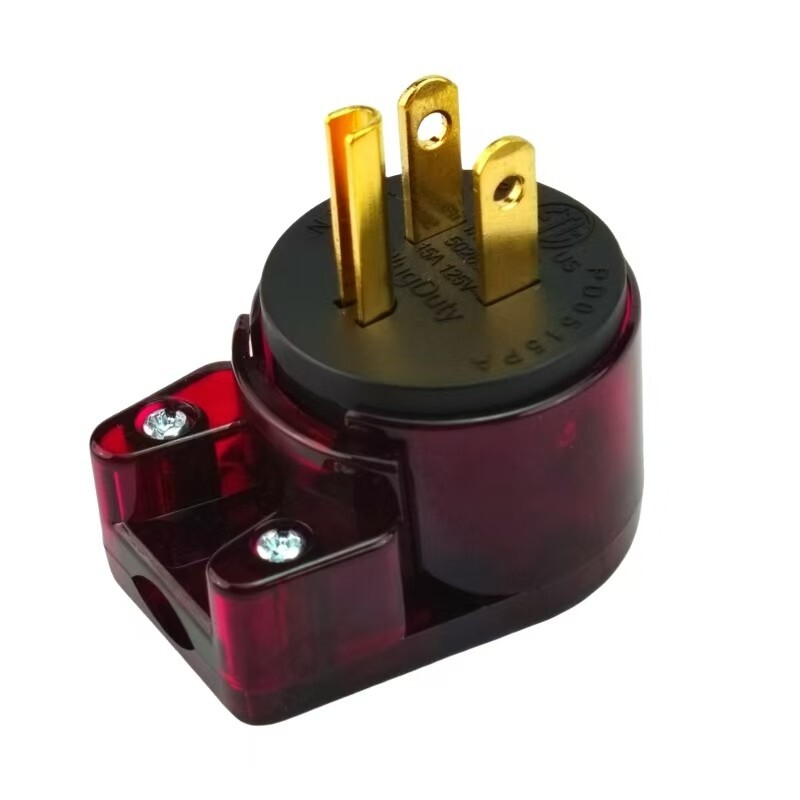 [5PACK]90 Degree USA Canada Male Plug Nema 5-15P 15A 125V 3-Prong Angle DIY Plug