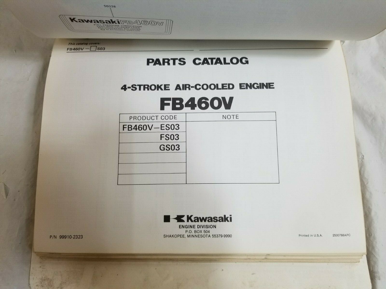 KAWASAKI Master Manual Parts & Service Vol 1 Part # 99969-0305PA Dealer Binder