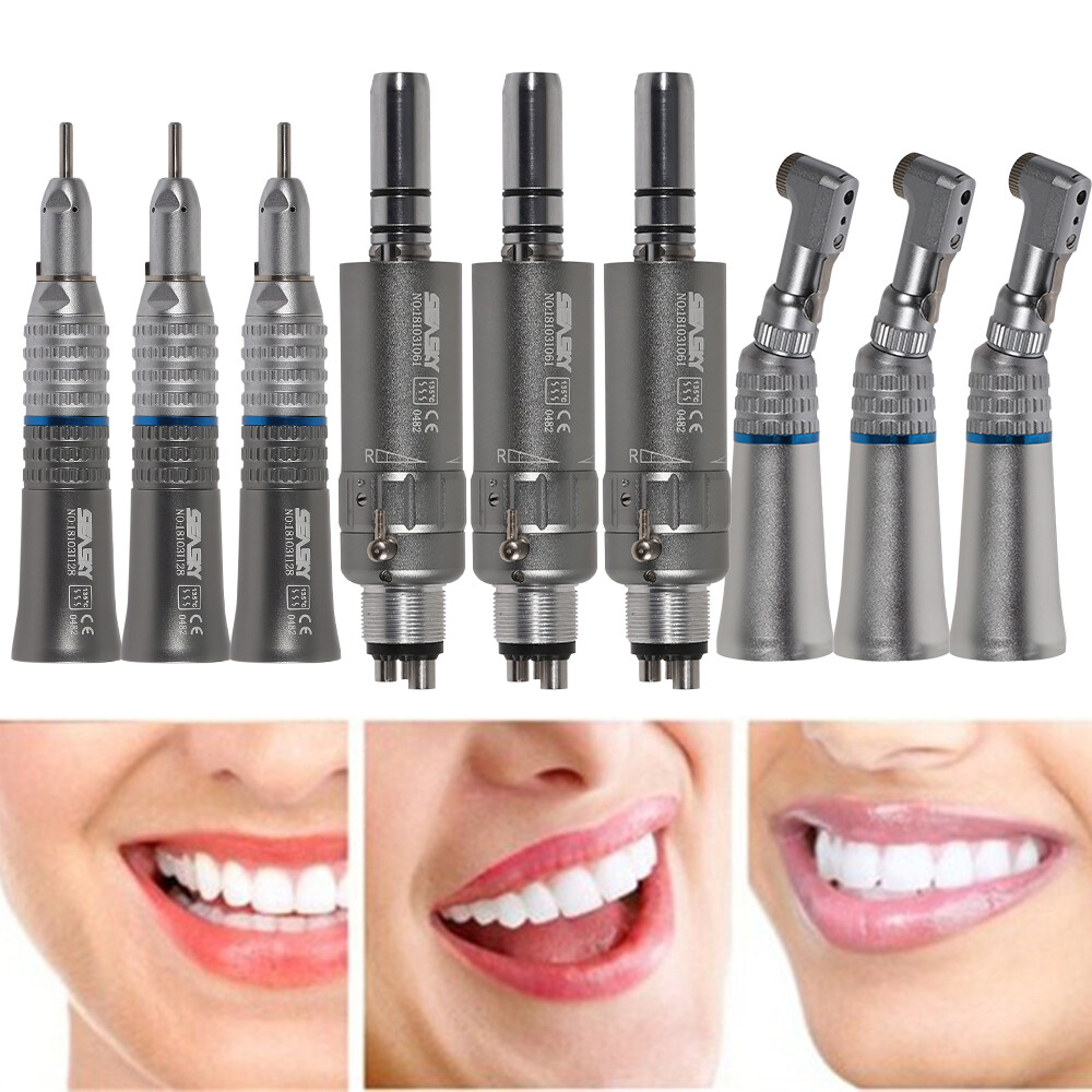 NSK Style Dental Slow Low Speed Handpiece Straight Contra Angle Air Motor 4/2H