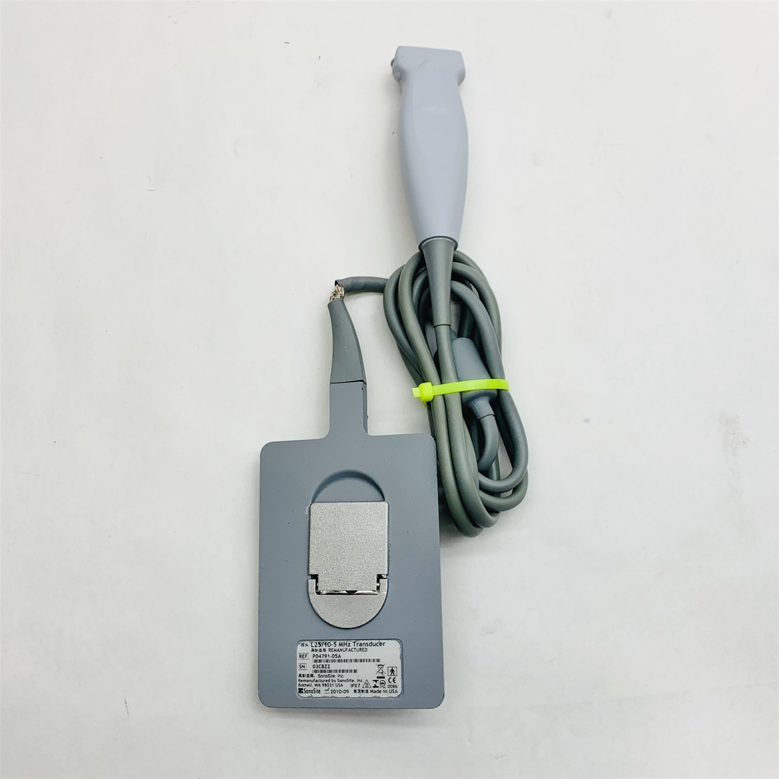 SonoSite L25/10-5MHz Linear Ultrasound (Mfg 2010-09) Transducer Probe P04791-05A