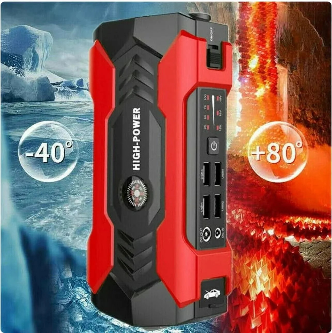 99800Mah Car Jump Starter, Peak Car Battery Charger, 12V Jump Box Jumper Battery