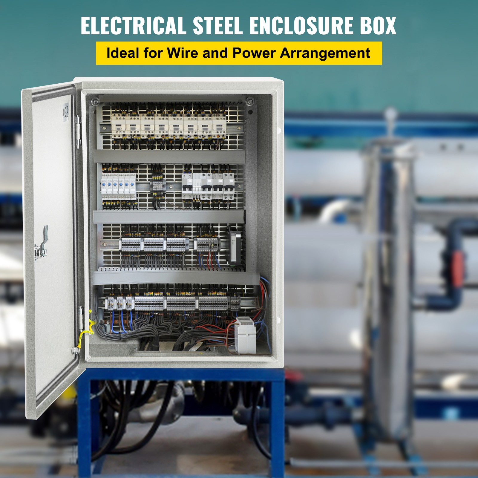 VEVOR Steel Electrical Box Electrical Enclosure Box 16x12x6” Carbon Steel IP65