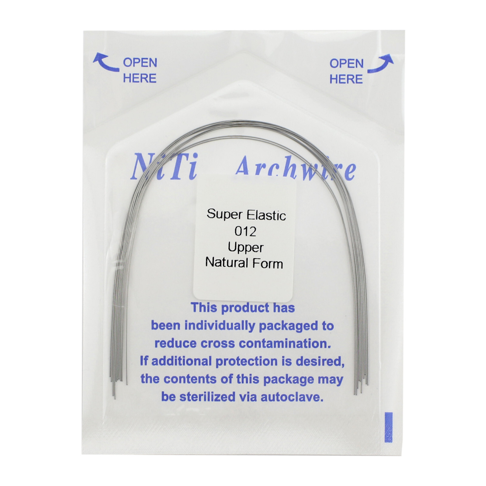 100pcs Dental Ortho Arch Wire Natural Niti Stainless S Round Rectangular Ovoid