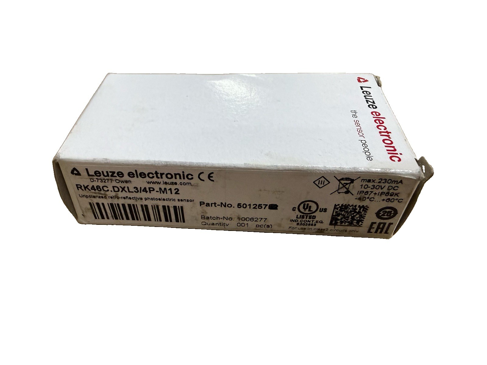 Leuze Photoelectric Sensor – PN 50125752 *US VENDOR*