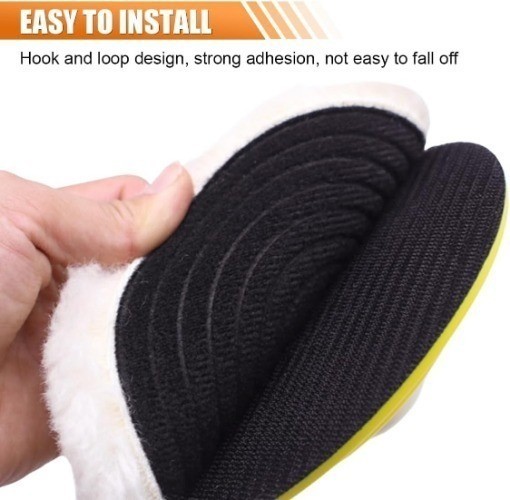3PCS 5 Inch Buffing Pad Kit – Polishing Pad with Hook and Loop Ba Size: 5 Inch