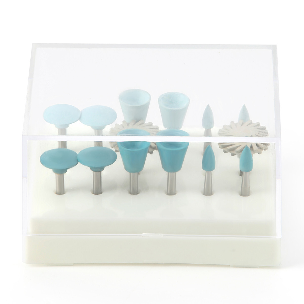 AZDENT kit de pulido de resina dental discos ruedas burs RA 2.35mm 12pcs/pack