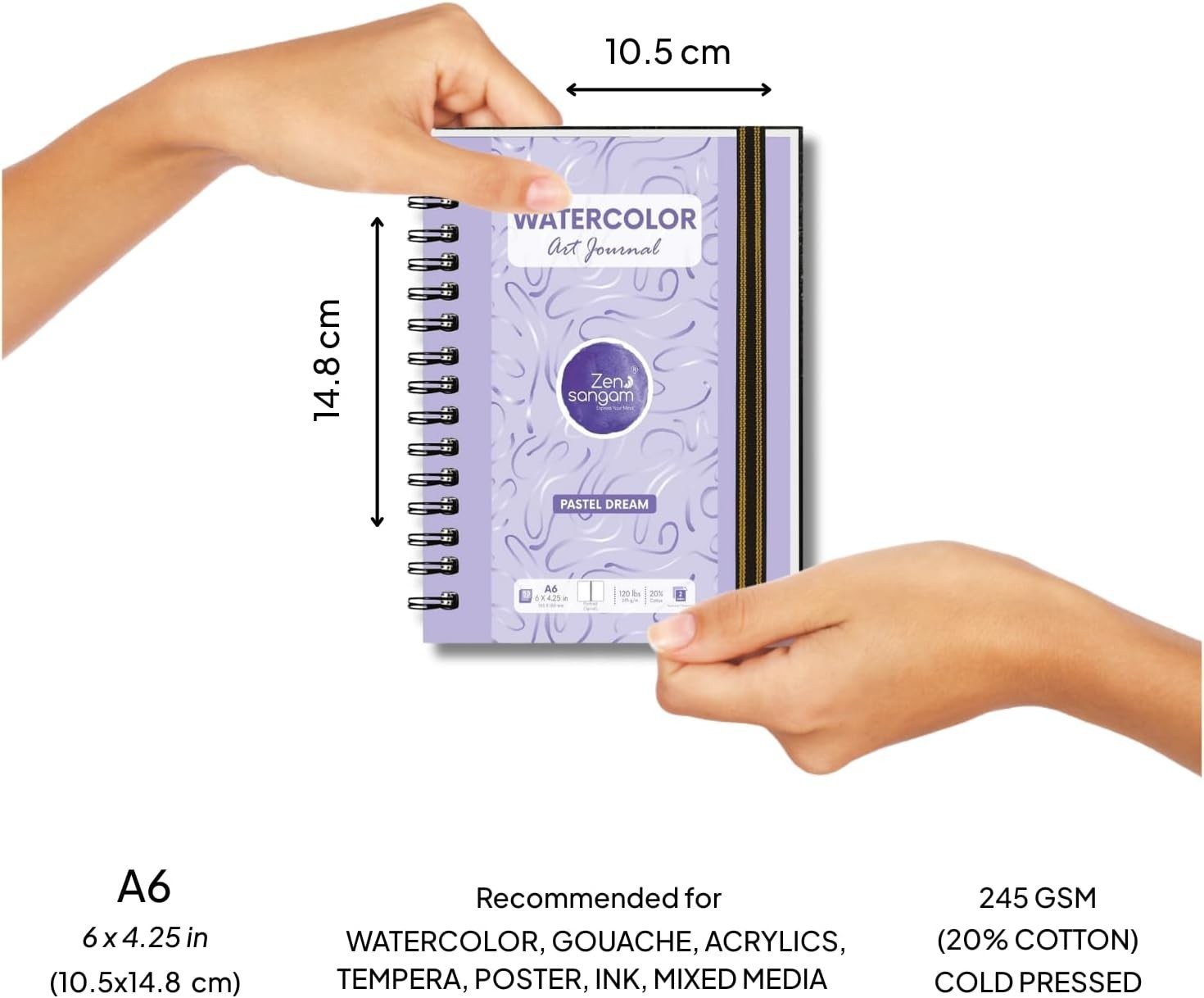 Professional A6 Portrait Sketchbook | Watercolor | Acid-Free