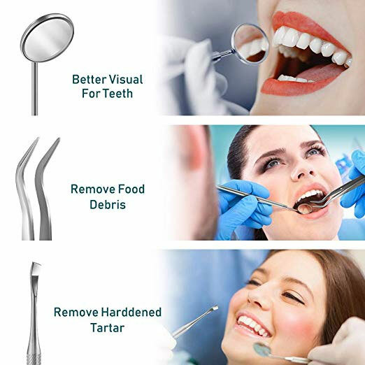 9pc set Dental Teeth Cleaning Kit Floss Plaque Remover Oral Care Tooth Tools