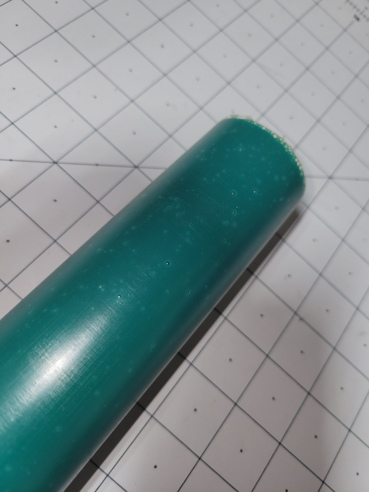 2″ Dia. x 13″ 90 A Durometer Polyurethane Rod, Green, P/N 12637