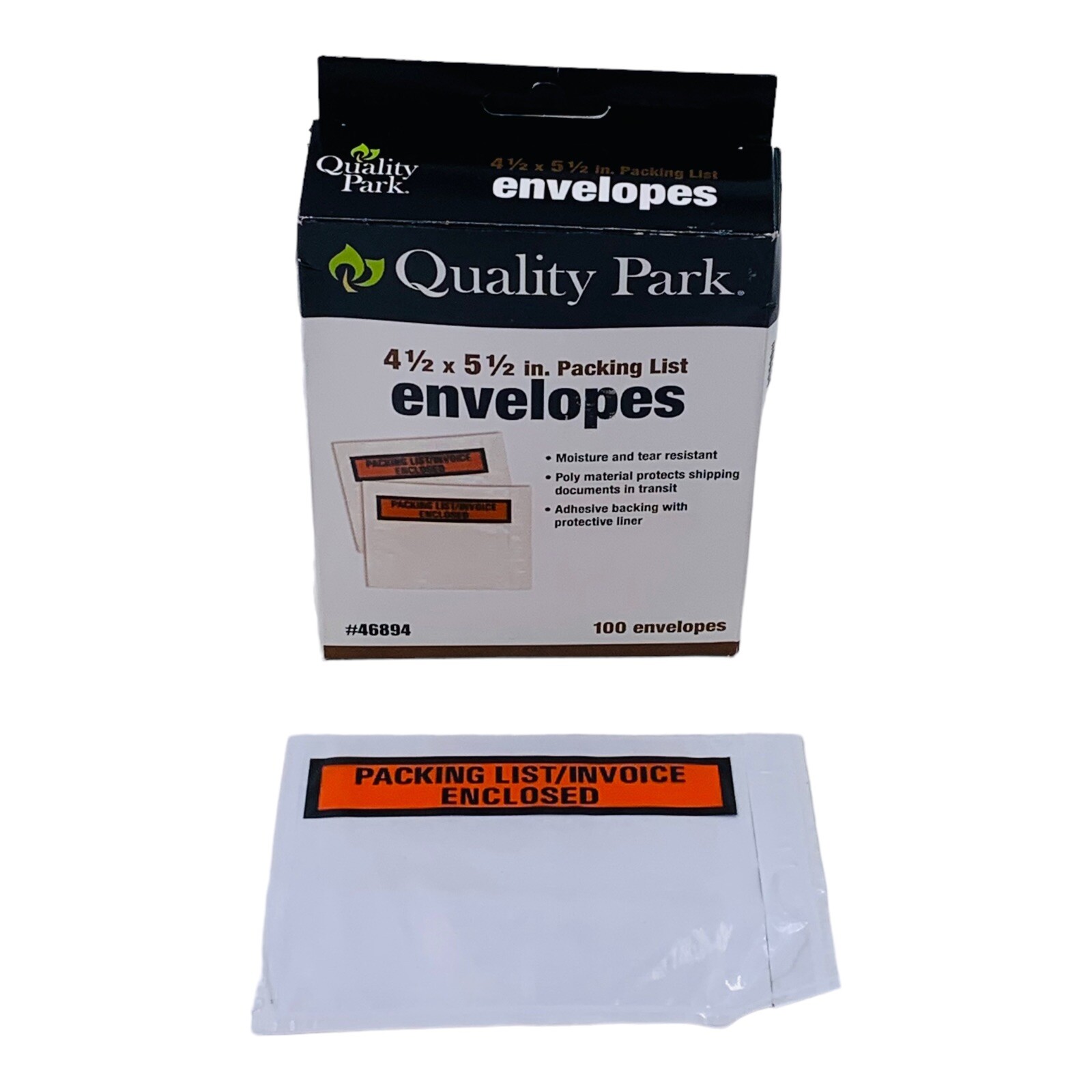 100 Count Quality Park 4.5×5.5 Self-Adhesive Packing List Envelopes *Read*