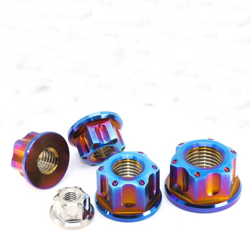 M5 M6 M8 M10 M12 Titanium Flange Fancy Nuts Rear Axle Modification Locking Nut