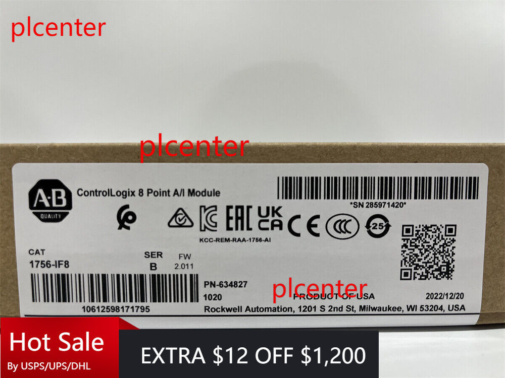 nEW IN BOX Allen-Bredley 1756-IF8 Ser A ControlLogix 8 Point A/I Module 1756IF8