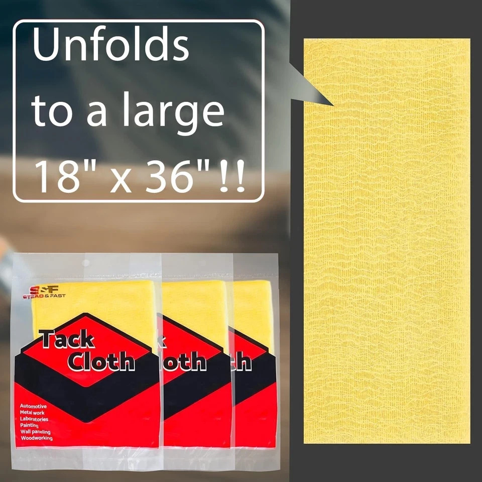 Tack Cloth 6 Pack Paint Woodworking Sticky Tac Rag 18X36inch Clean Dust