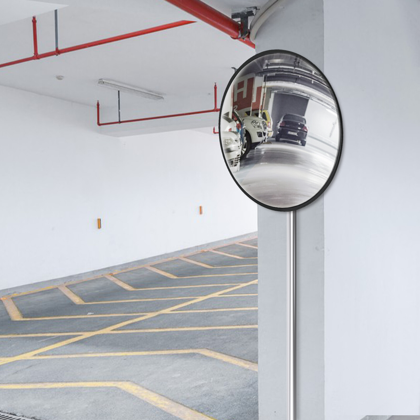 18″ Round Corner Convex Mirror Security Safety Outdoor Driveway Garage Wide View