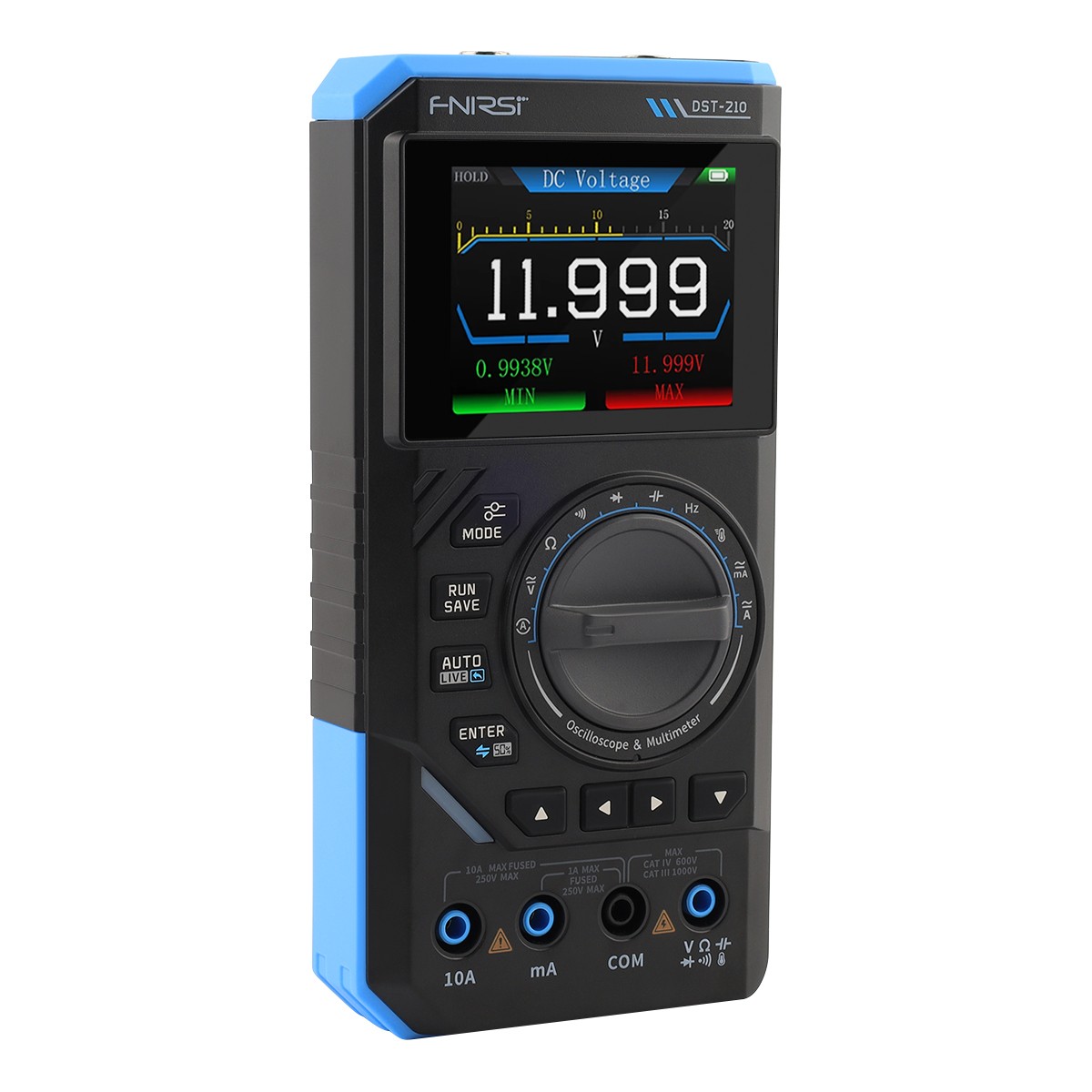 3in1 FNIRSI DST210 Handheld Digital Oscilloscope Multimeter Signal Generator 10M