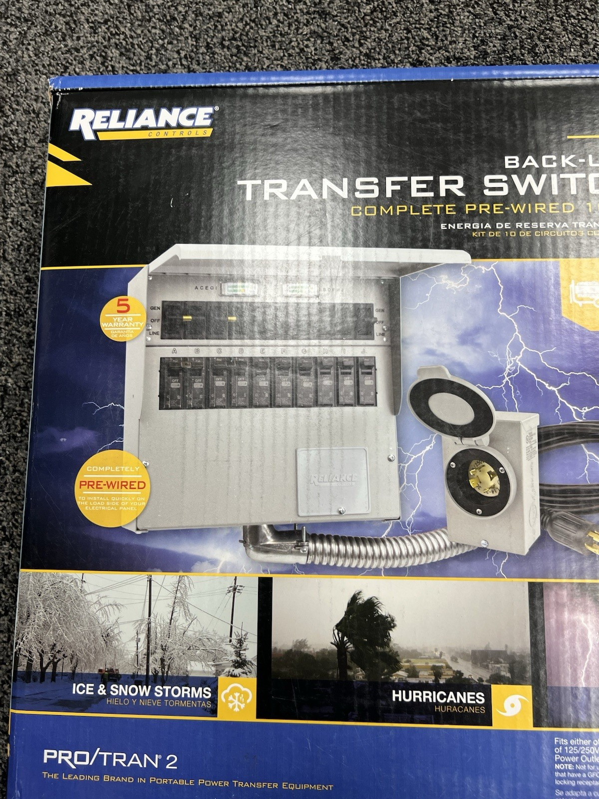 Reliance Controls 310CRK Manual Transfer Switch Kit 10-Circuit *BRAND NEW/SEALED