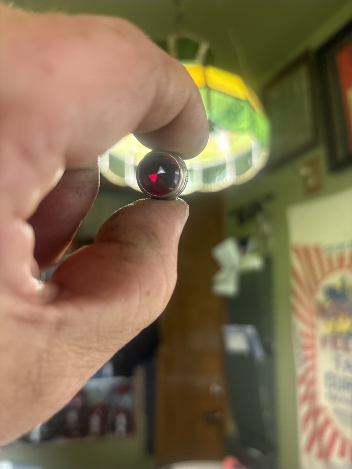 2 Vtg. NOS DRAKE #30 Indicator Light w/ Faceted Green And Red Jewel Lense, 120V