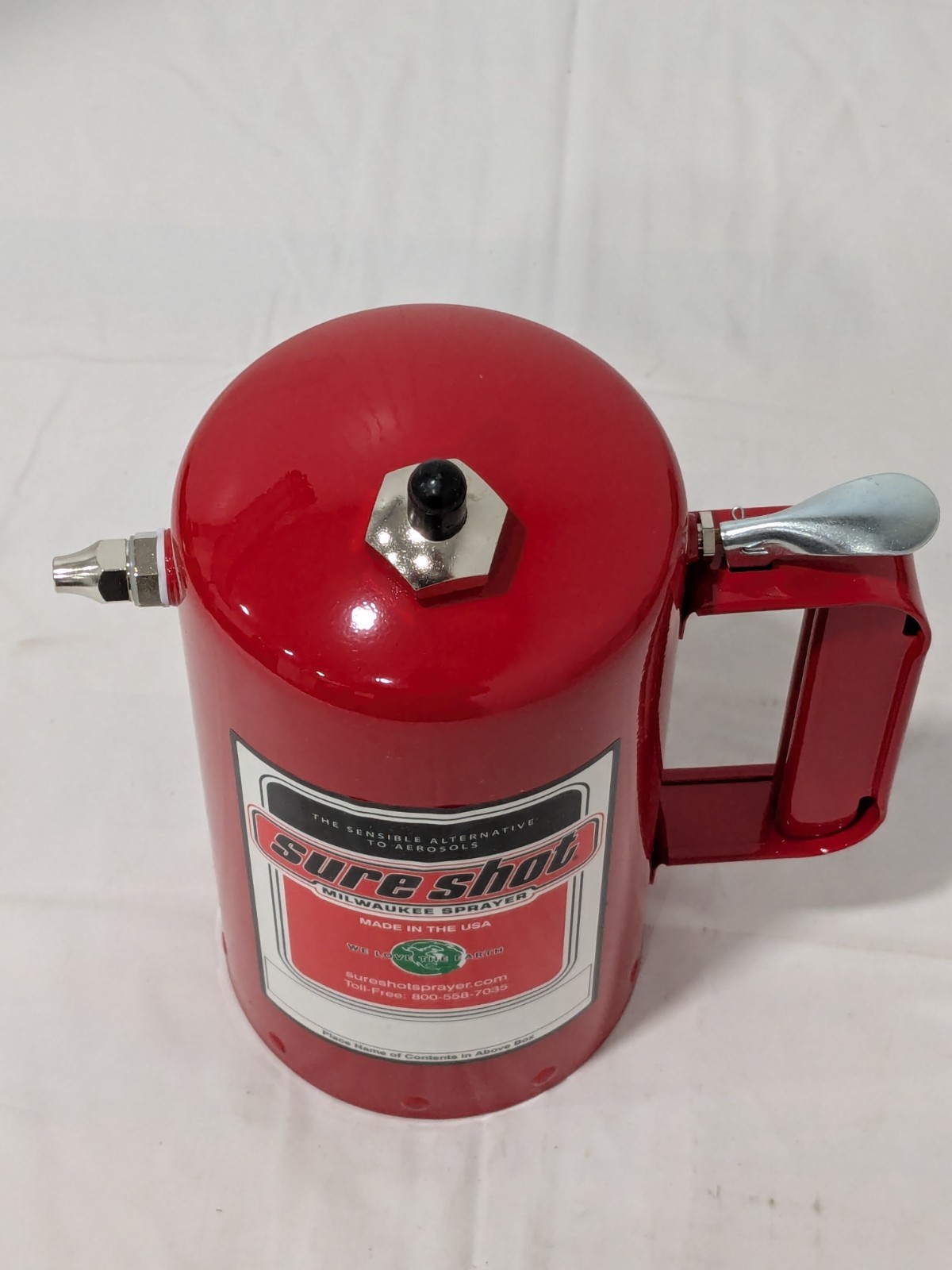 Sure Shot 1 Quart Enameled Steel Sprayer, Red A1000R
