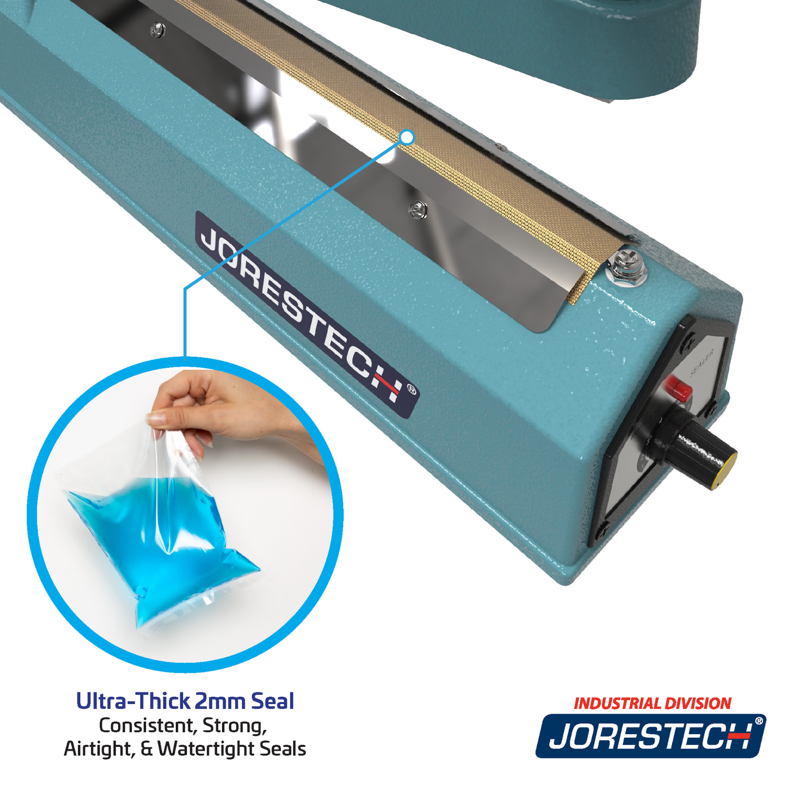 8″ Impulse Heat Sealer Manual Bags Plastic Sealer Hand Metal Machine