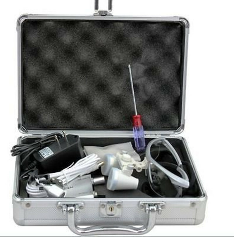 Dental Medical Surgical Binocular Loupe Magnifier Glasses + LED Head Light