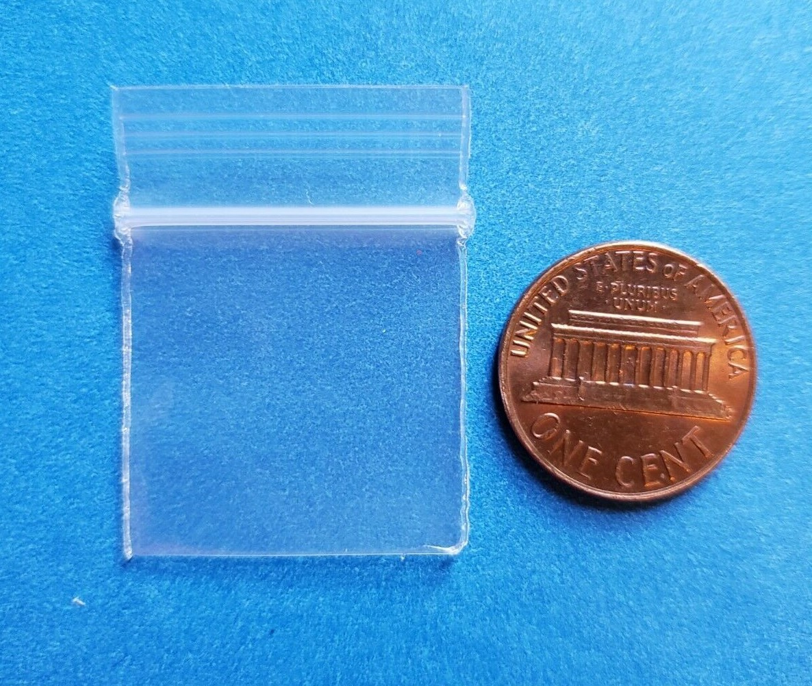 Clear 1″ x 1″ Mini Zip Seal Lock Top Plastic Bags 2Mil Jewelry Pill Small Square